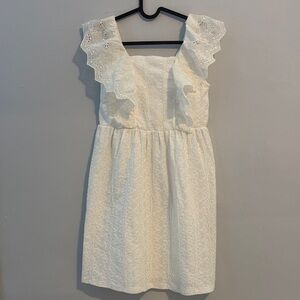 Zara White Eyelet Kids Dress